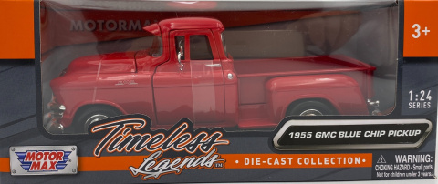 1955 GMC Blue Chip Pick-up red 1:24 Motormax 79382 1955 GMC Blue Chip Pick-up red 1:24 Motormax 79382