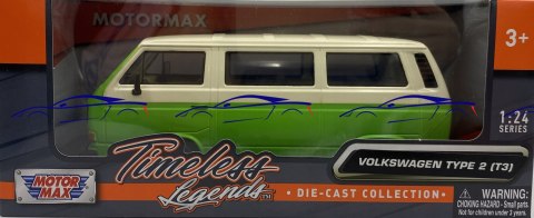 VW Type 2 T3 Transporter 1:24 Motormax 79376 green VW Type 2 T3 Transporter 1:24 Motormax 79376 green