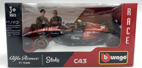 ALFA ROMEO C43 F1 2023 #24 Z.Guanyu BBurago 1:43 ALFA ROMEO C43 F1 2023 #24 Z.Guanyu BBurago 1:43