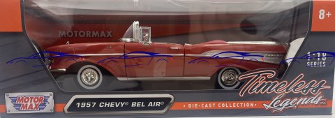 Chevrolet Bel Air cabrio 1957 1:18 Motormax 73175 red Chevrolet Bel Air cabrio 1957 1:18 Motormax 73175 red