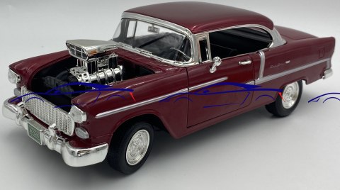 Chevrolet Bel Air coupe 1955 custom 1:18 Motormax 79002 red Chevrolet Bel Air coupe 1955 custom 1:18 Motormax 79002 red