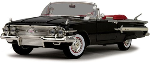 Chevrolet Impala 1960 cabrio 1:18 Motormax 73110 black