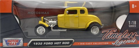 Ford Hot Rod 1932 1:18 model Motormax 73172 żółty Ford Hot Rod 1932 1:18 model Motormax 73172 żółty