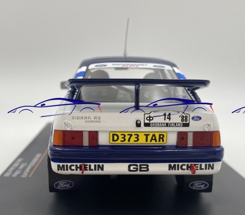 Ford Sierra RS Cosworth 1988 1000 Lakes #14 Carlos Sainz model IXO 1:24 Ford Sierra RS Cosworth 1988 1000 Lakes #14 Carlos Sainz model IXO 1:24