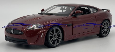 JAGUAR XKR-S metalowy model Bburago 1:24 21063 bordowy JAGUAR XKR-S metalowy model Bburago 1:24 21063 bordowy