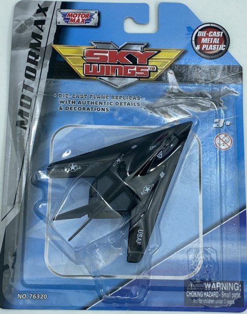 Lockheed Martin F-117 Nighthawk 4,5" 11,5 cm METAL Motormax Lockheed Martin F-117 Nighthawk 4,5" 11,5 cm METAL Motormax