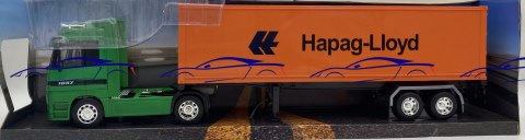 MERCEDES Actros ciągnik z naczepą Hapag-Lloyd TIR WELLY 1:32 MERCEDES Actros ciągnik z naczepą Hapag-Lloyd TIR WELLY 1:32