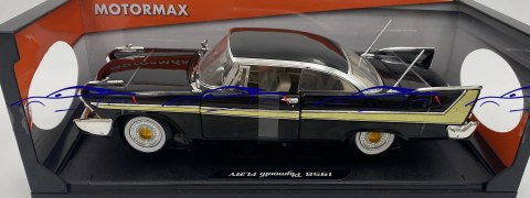 Plymouth Fury 1958 1:18 model Motormax 73115 black Plymouth Fury 1958 1:18 model Motormax 73115 black