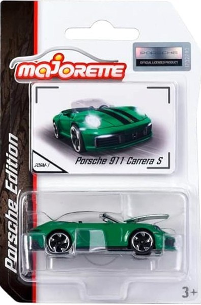Porsche 911 Carrera S cabrio Majorette metal 1:64 green Porsche 911 Carrera S cabrio Majorette metal 1:64 green