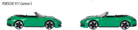 Porsche 911 Carrera S cabrio Majorette metal 1:64 green Porsche 911 Carrera S cabrio Majorette metal 1:64 green