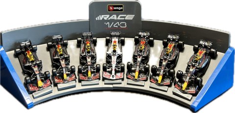 Red Bull F1 Max Verstappen SUPER zestaw 7 sztuk BBurago 1:43