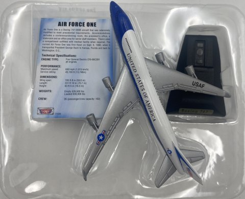 Samolot Boeing 747-200B Air Force One model podstawka METAL Motormax Samolot Boeing 747-200B Air Force One model podstawka METAL Motormax
