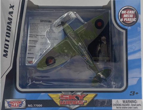 Samolot Supermarine Spitfire model podstawka METAL Motormax Samolot Supermarine Spitfire model podstawka METAL Motormax