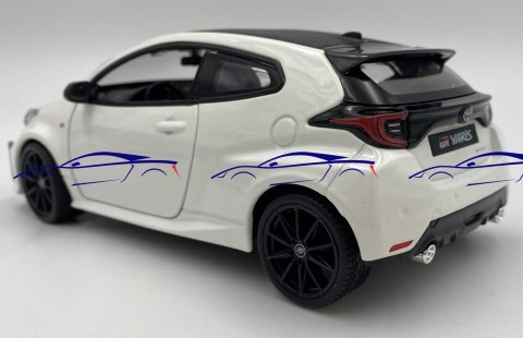 Toyota Yaris GR 2021 biała model 1:24 Maisto 32909 Toyota Yaris GR 2021 biała model 1:24 Maisto 32909