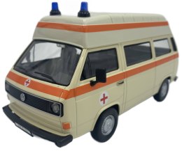 VW Type 2 T3 ambulans model 1:24 Motormax 79595 wysoki dach