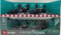 ZESTAW Mercedes AMG F1 Hamilton Russell W12 W13 W14 BBurago 1:43