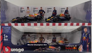 ZESTAW Red Bull F1 Verstappen Perez RB19 RB18 RB16B BBurago 1:43