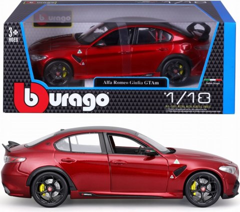 Alfa Romeo Giulia GTAm czerwony 1:18 model BBurago 11049 Alfa Romeo Giulia GTAm czerwony 1:18 model BBurago 11049