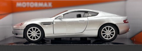 Aston Martin DB9 Coupe 1:24 model Motormax 73321 srebrny Aston Martin DB9 Coupe 1:24 model Motormax 73321 srebrny