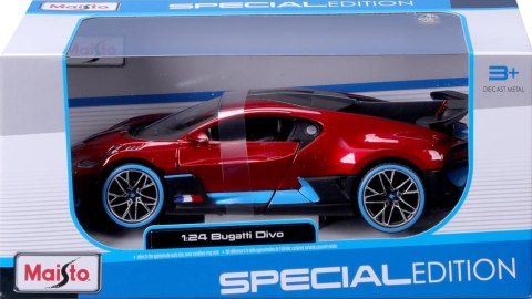 BUGATTI DIVO czerwony 1:24 model Maisto 31526 BUGATTI DIVO czerwony 1:24 model Maisto 31526