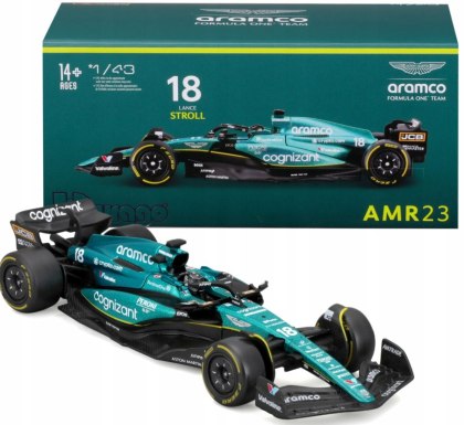 Bolid F1 ASTON MARTIN AMR23 Stroll KASK BBurago 1:43