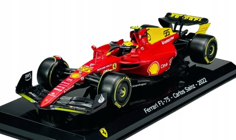 Bolid F1 FERRARI F1-75 Monza #55 Bburago 1:24 Bolid F1 FERRARI F1-75 Monza #55 Bburago 1:24