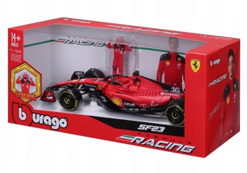 Bolid F1 FERRARI SF-23 #16 z kierowcą Bburago 1:24 Bolid F1 FERRARI SF-23 #16 z kierowcą Bburago 1:24