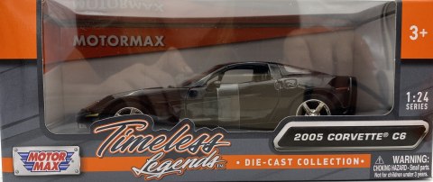 Chevrolet Corvette C6 2005 1:24 Motormax 73270 czarny Chevrolet Corvette C6 2005 1:24 Motormax 73270 czarny