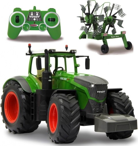 DUŻY ciągnik FENDT 1050 Vario + ZGRABIARKA zestaw zdalnie sterowany 1:16