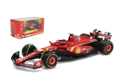 F1 FERRARI SF-24 2024 C. Sainz #55 BBurago Formuła 1 bolid model 1:43 F1 FERRARI SF-24 2024 C. Sainz #55 BBurago Formuła 1 bolid model 1:43