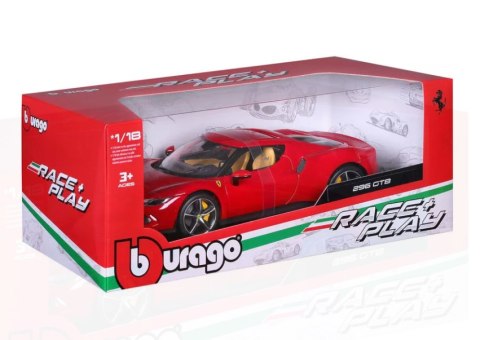 FERRARI R&P 296 GTB duży model 1:18 Bburago 16018 FERRARI R&P 296 GTB duży model 1:18 Bburago 16018