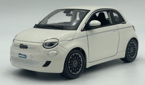 Fiat 500e 2023 biały 1:24 model metalowy Bburago 21110 Fiat 500e 2023 biały 1:24 model metalowy Bburago 21110