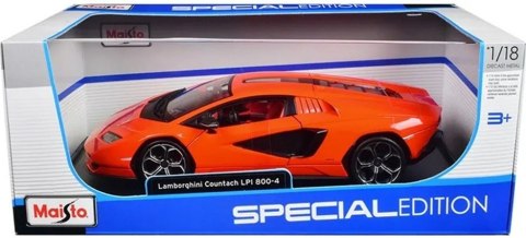 LAMBORGHINI Countach LPi-804 pomarańczowy model 1:18 Maisto 31459 LAMBORGHINI Countach LPi-804 pomarańczowy model 1:18 Maisto 31459