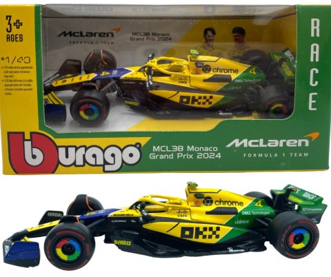 McLaren MCL38 GP Monaco F1 2024 #4 Norris BBurago 1:43 McLaren MCL38 GP Monaco F1 2024 #4 Norris BBurago 1:43
