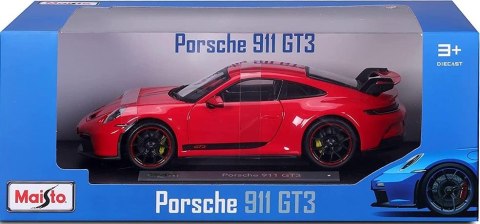 PORSCHE 911 GT3 (992) 1:18 model Maisto 36458 czerwony PORSCHE 911 GT3 (992) 1:18 model Maisto 36458 czerwony