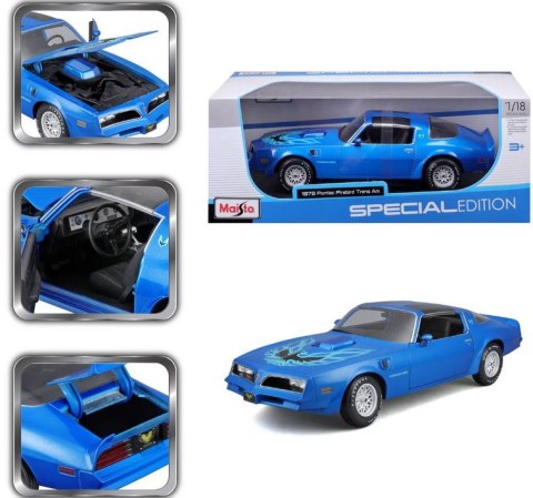 Pontiac Firebird 1978 model 1:18 Maisto 31464 niebieski Pontiac Firebird 1978 model 1:18 Maisto 31464 niebieski