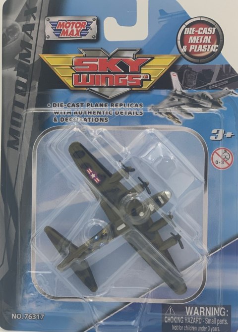 Samolot Boeing B-17 Flying Fortress 3,5" 9 cm METAL Motormax