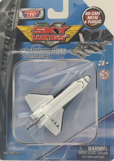 Space Shuttle prom kosmiczny 3,5" 9 cm METAL Motormax