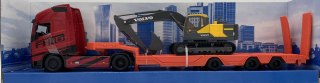 VOLVO FH16 Gglobetrotter 750 XXL lora koparka Volvo EC220E Bburago 1:43