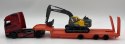 VOLVO FH16 Gglobetrotter 750 XXL lora koparka Volvo EC220E Bburago 1:43