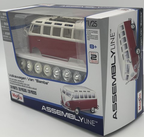 VW Volkswagen T1 Van Samba model do składania 1:25 Maisto 39956 VW Volkswagen T1 Van Samba model do składania 1:25 Maisto 39956