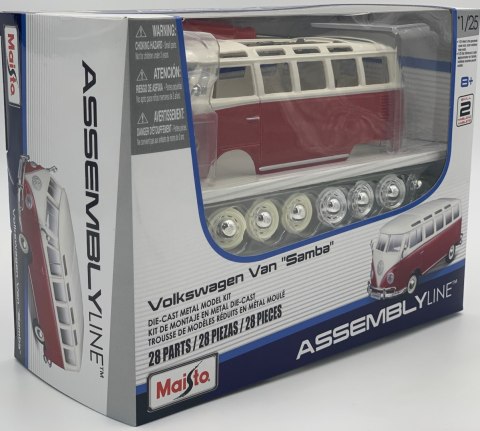 VW Volkswagen T1 Van Samba model do składania 1:25 Maisto 39956 VW Volkswagen T1 Van Samba model do składania 1:25 Maisto 39956