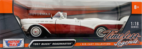 BUICK Roadmaster 1957 1:18 model Motormax 73152 biały BUICK Roadmaster 1957 1:18 model Motormax 73152 biały