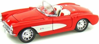 Chevrolet CORVETTE 1957 cabrio model Welly 1:24 czerwony