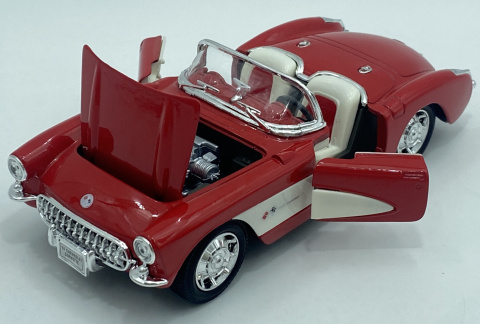 Chevrolet CORVETTE 1957 cabrio model Welly 1:24 czerwony Chevrolet CORVETTE 1957 cabrio model Welly 1:24 czerwony