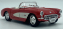 Chevrolet CORVETTE 1957 cabrio model Welly 1:24 czerwony