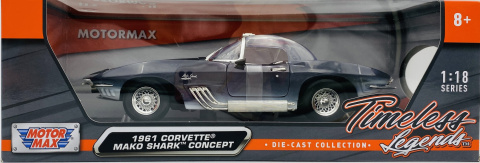 Chevy CORVETTE 1961 Mako Shark concept 1:18 model Motormax 73102 Chevy CORVETTE 1961 Mako Shark concept 1:18 model Motormax 73102