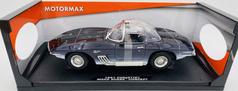 Chevy CORVETTE 1961 Mako Shark concept 1:18 model Motormax 73102 Chevy CORVETTE 1961 Mako Shark concept 1:18 model Motormax 73102