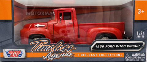 Ford F-100 Pickup 1956 1:24 Motormax 73235 czerwony Ford F-100 Pickup 1956 1:24 Motormax 73235 czerwony