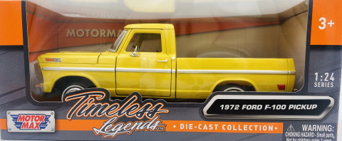 Ford F-100 Pickup 1972 1:24 Motormax 79384 żółty Ford F-100 Pickup 1972 1:24 Motormax 79384 żółty